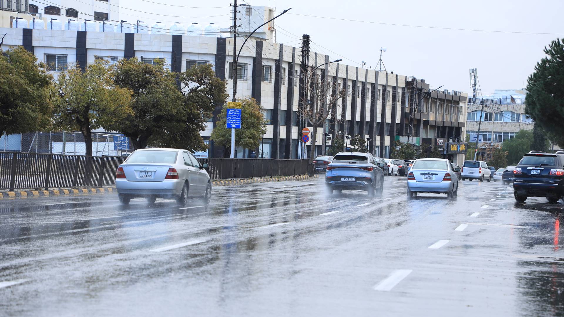 احدى شوارع العاصمة عمان في الشتاء