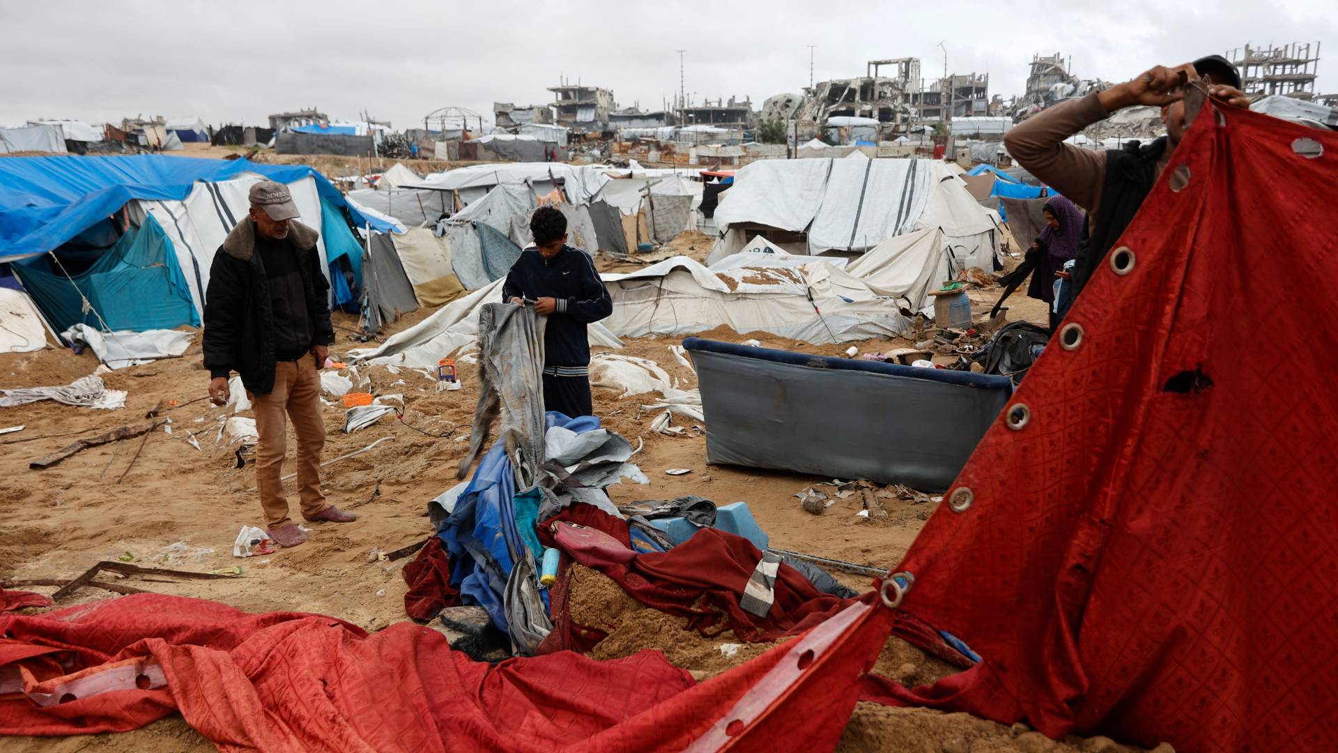 وضع العائلات في غزة خلال المنخفض