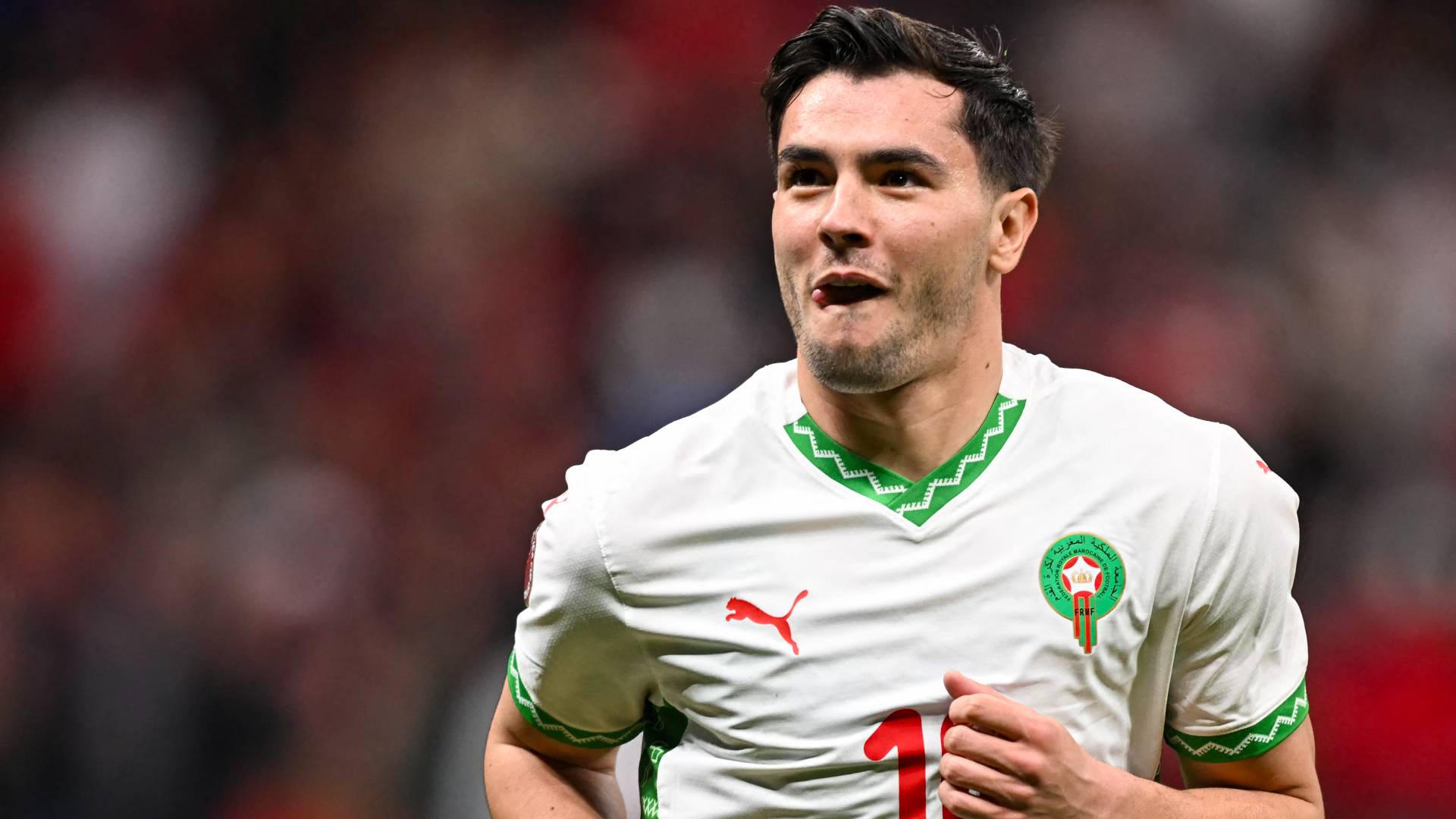 احتفال لاعب المغرب