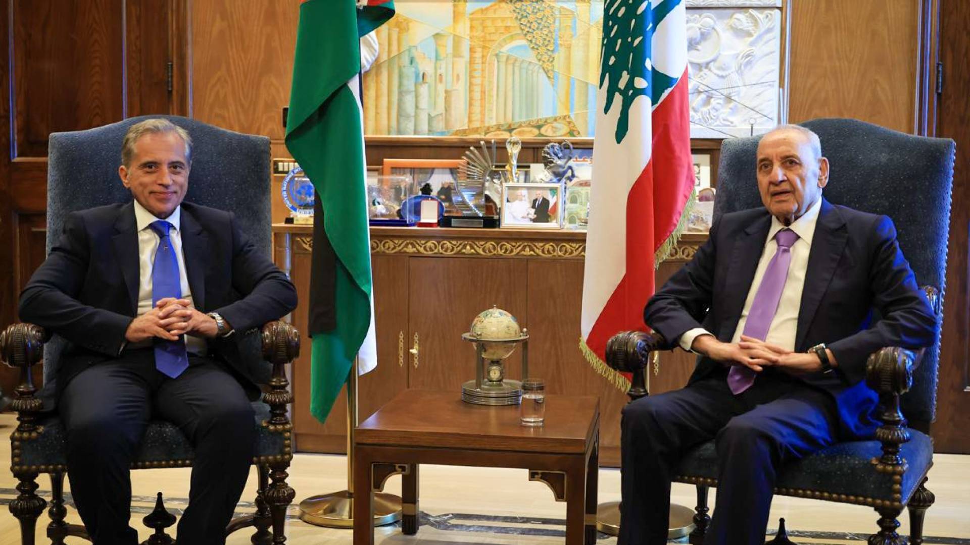رئيس الوزراء، الدكتور جعفر حسان، في بيروت، يلتقي رئيس مجلس النواب اللبناني، نبيه بري