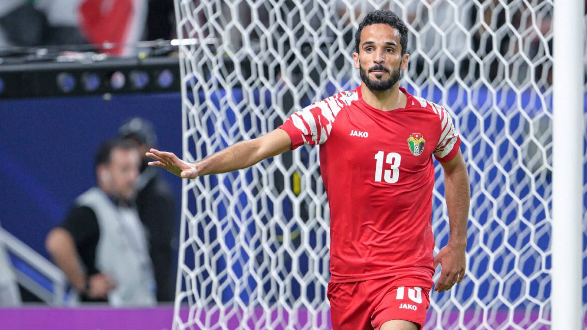 محمود المرضي يحتفل بأحد هدفيه