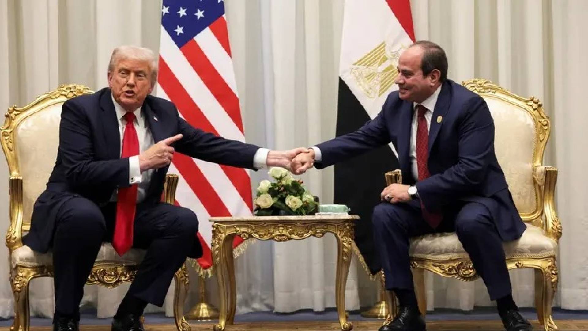 الرئيس المصري عبدالفتاح السيسي  والرئيس الأمريكي دونالد ترمب