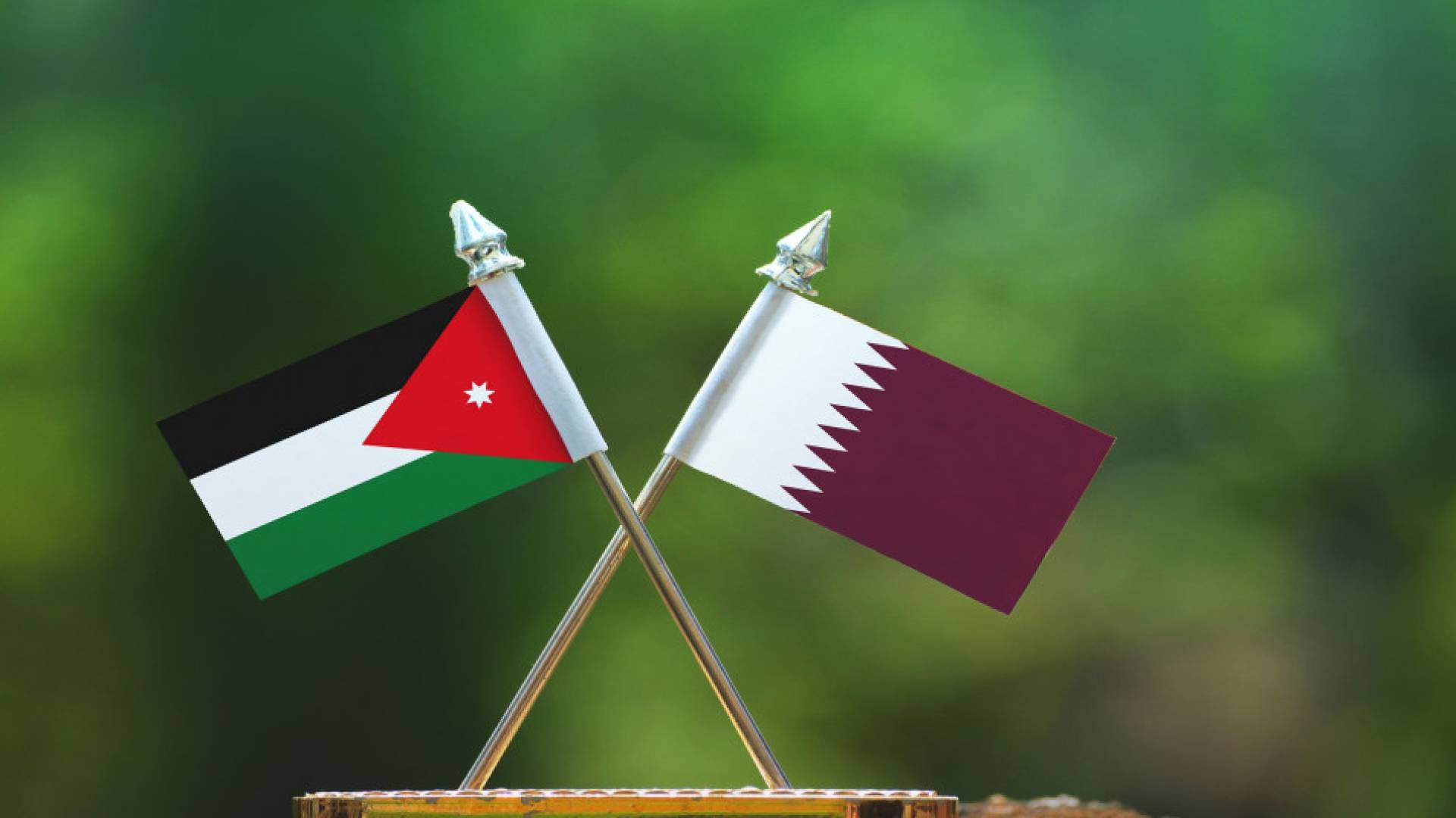 علم الأردن و قطر