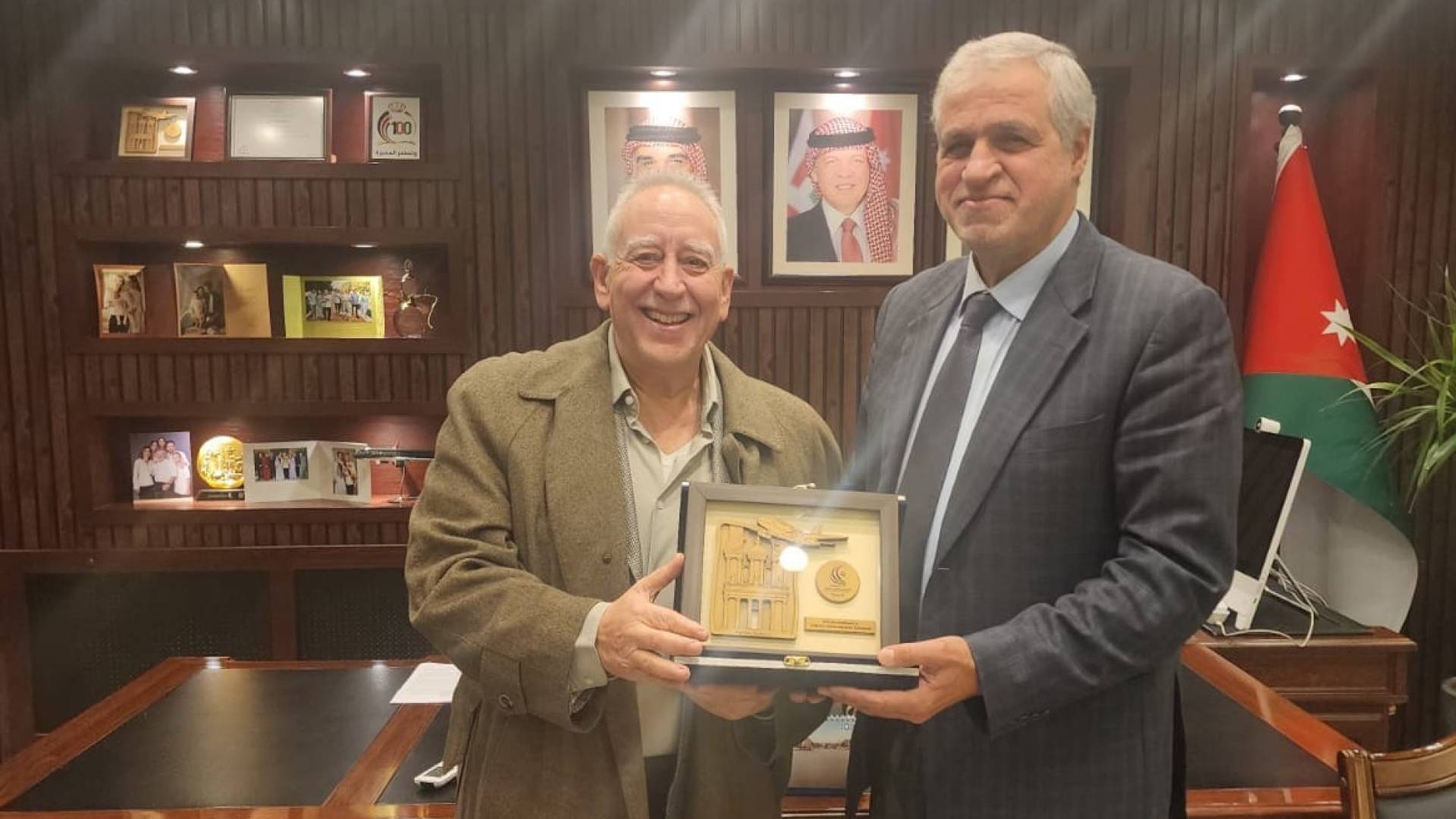 رئيس مجلس مفوضي الهيئة، الكابتن ضيف الله الفرجات و المهندس سامر المجالي