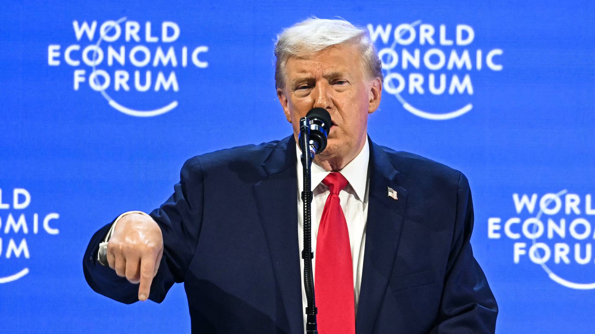 الرئيس الأمريكي دونالد ترمب في دافوس