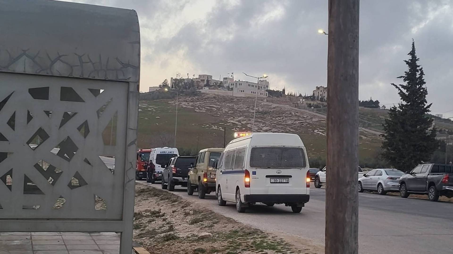 صور من مكان وجود القنبلة في مادبا