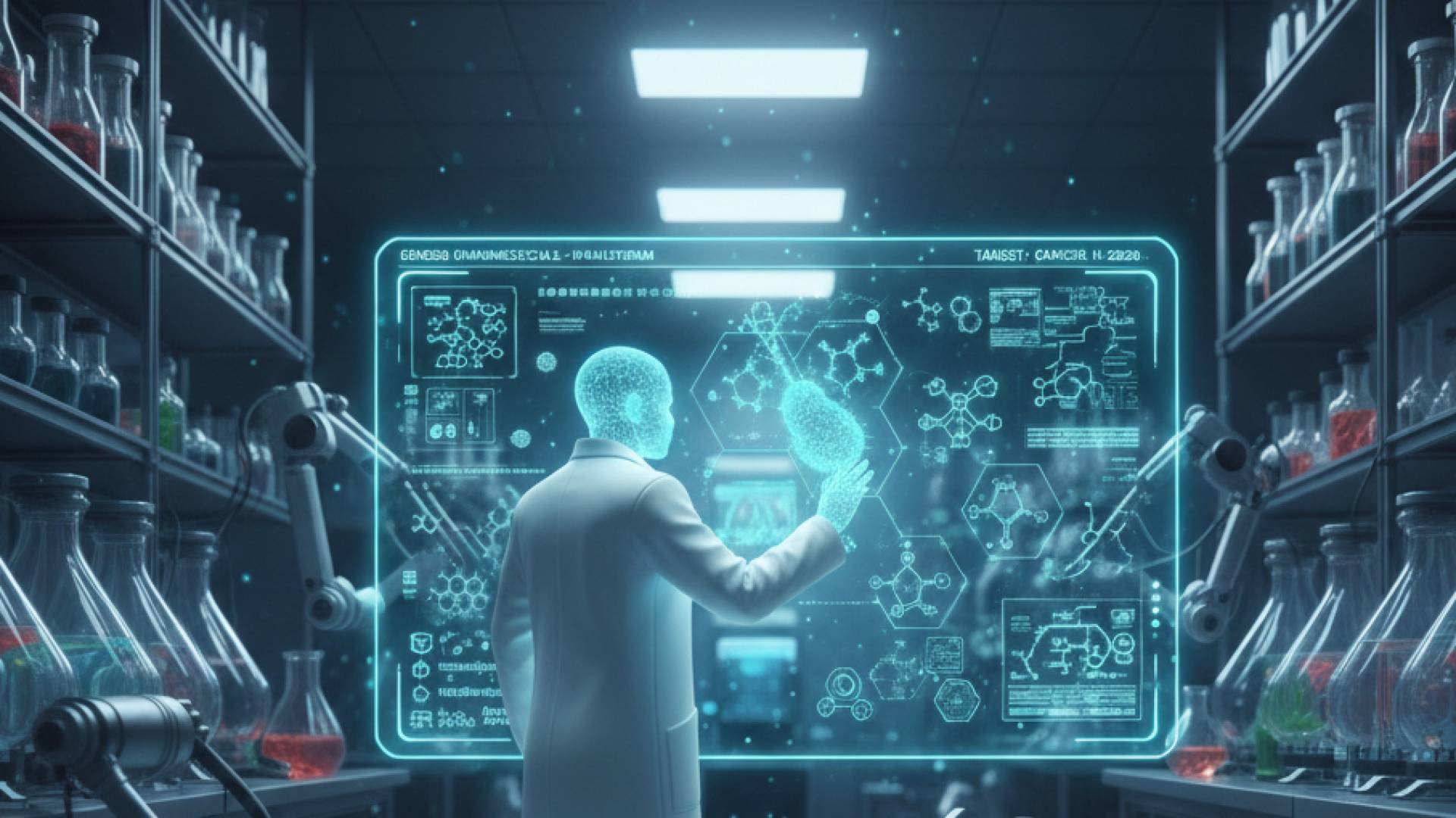 صورة تعبيرية عن استخدام الذكاء الاصطناعي في صناعة الدواء