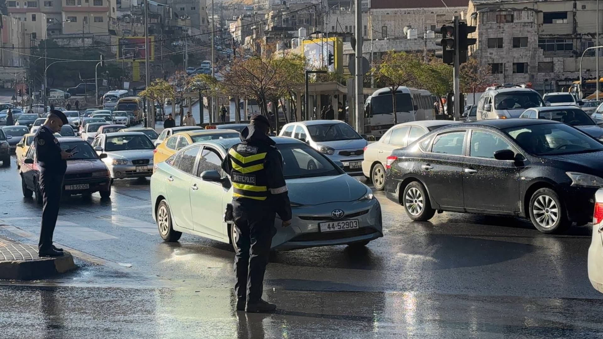 احدى شوارع العاصمة عمان في الشتاء