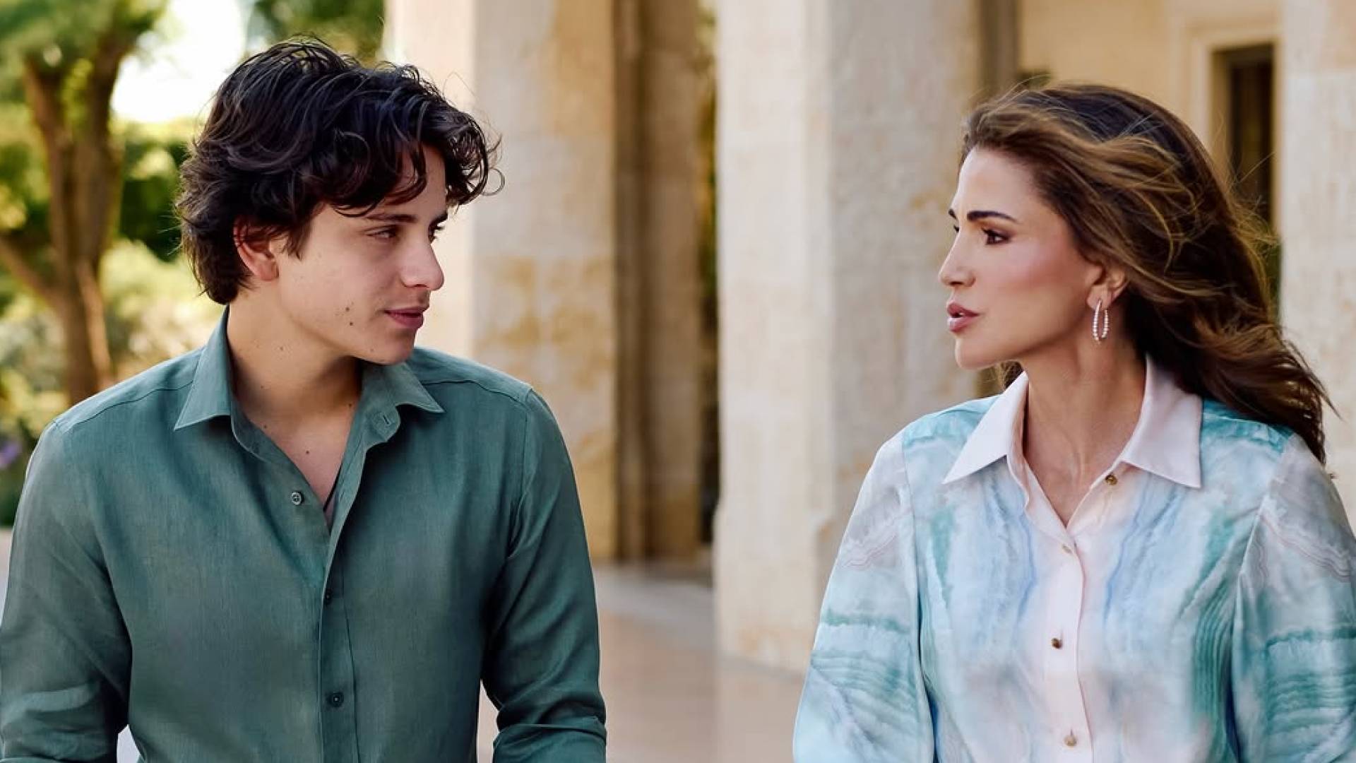 جلالة الملكة رانيا العبد الله والامير هاشم