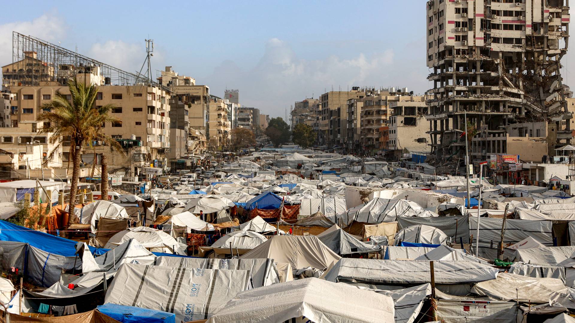 خيام النازحيين في قطاع غزة