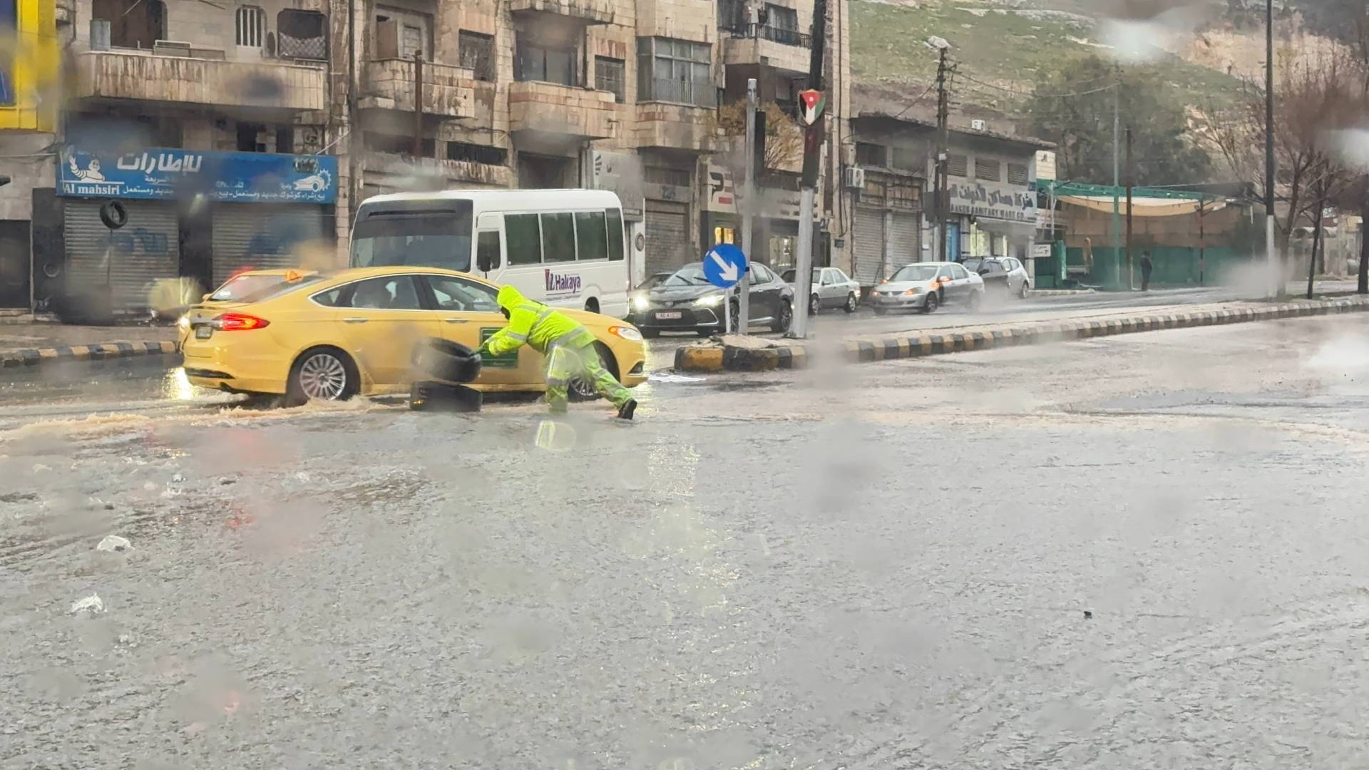 احدى شوارع العاصمة عمان في الشتاء