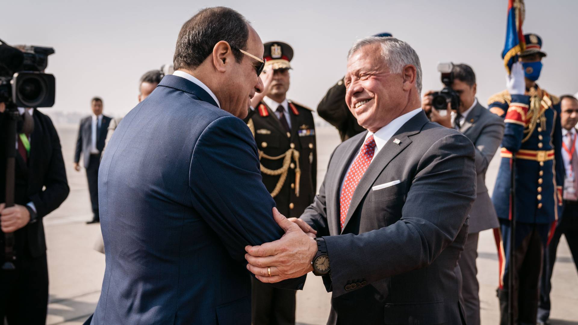 الملك عبداللة الثاني  و الرئيس المصري عبدالفتاح السيسي