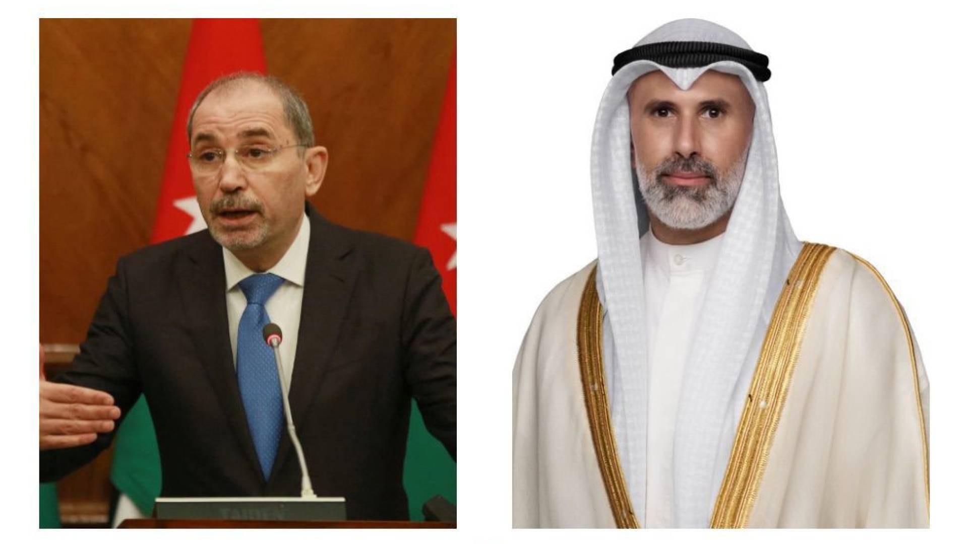 نائب رئيس الوزراء ووزير الخارجية وشؤون المغتربين أيمن الصفدي و وزير خارجية دولة الكويت الشقيقة الجديد الشيخ جراح جابر الأحمد الصباح