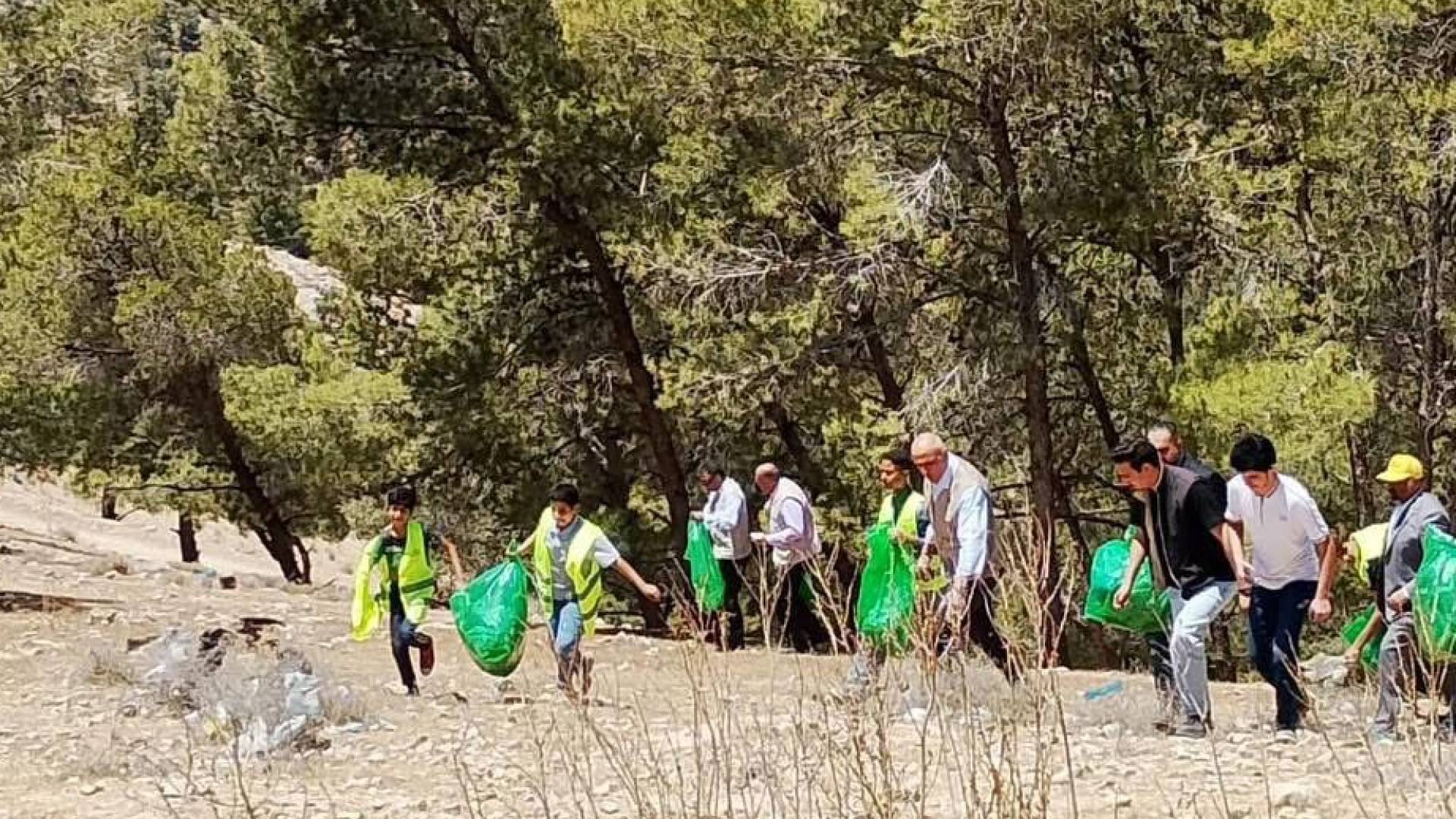 متطوعين في أحد غابات الأردن