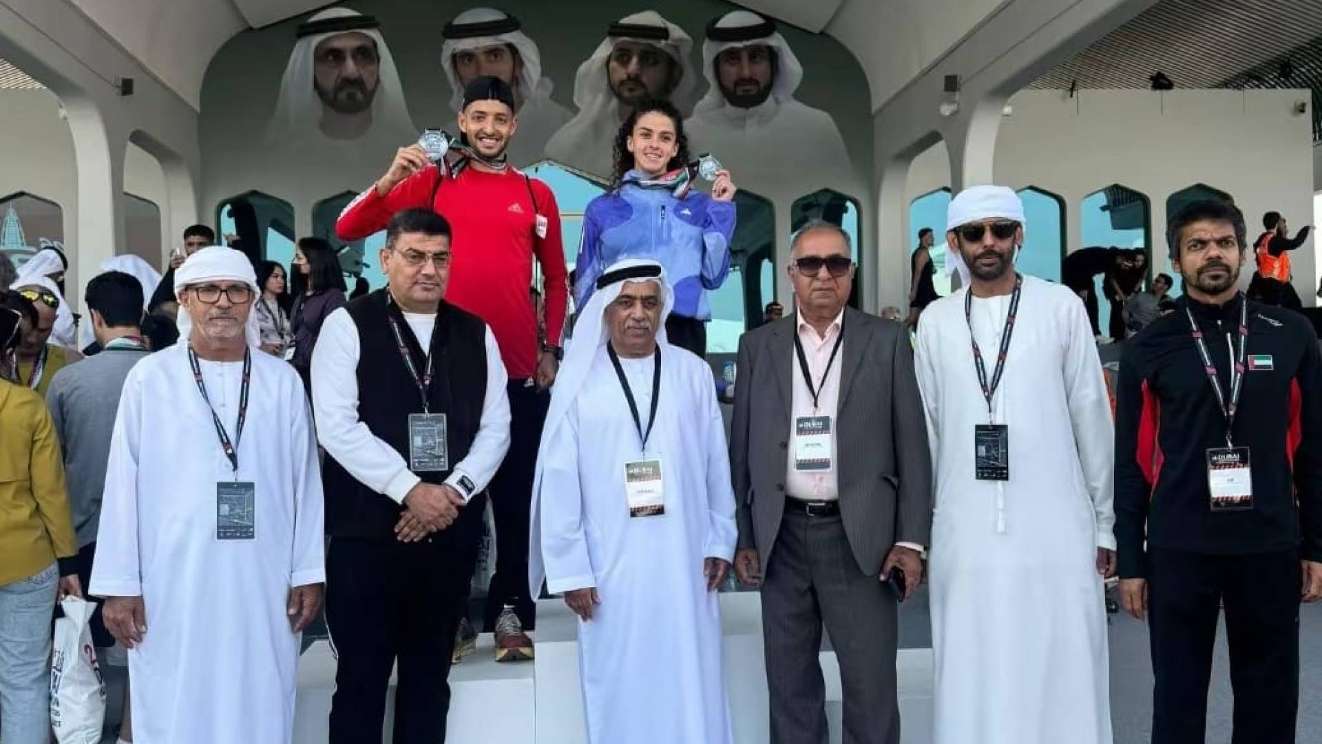 ثنائي نادي الاستقلال المشارك في المارثون