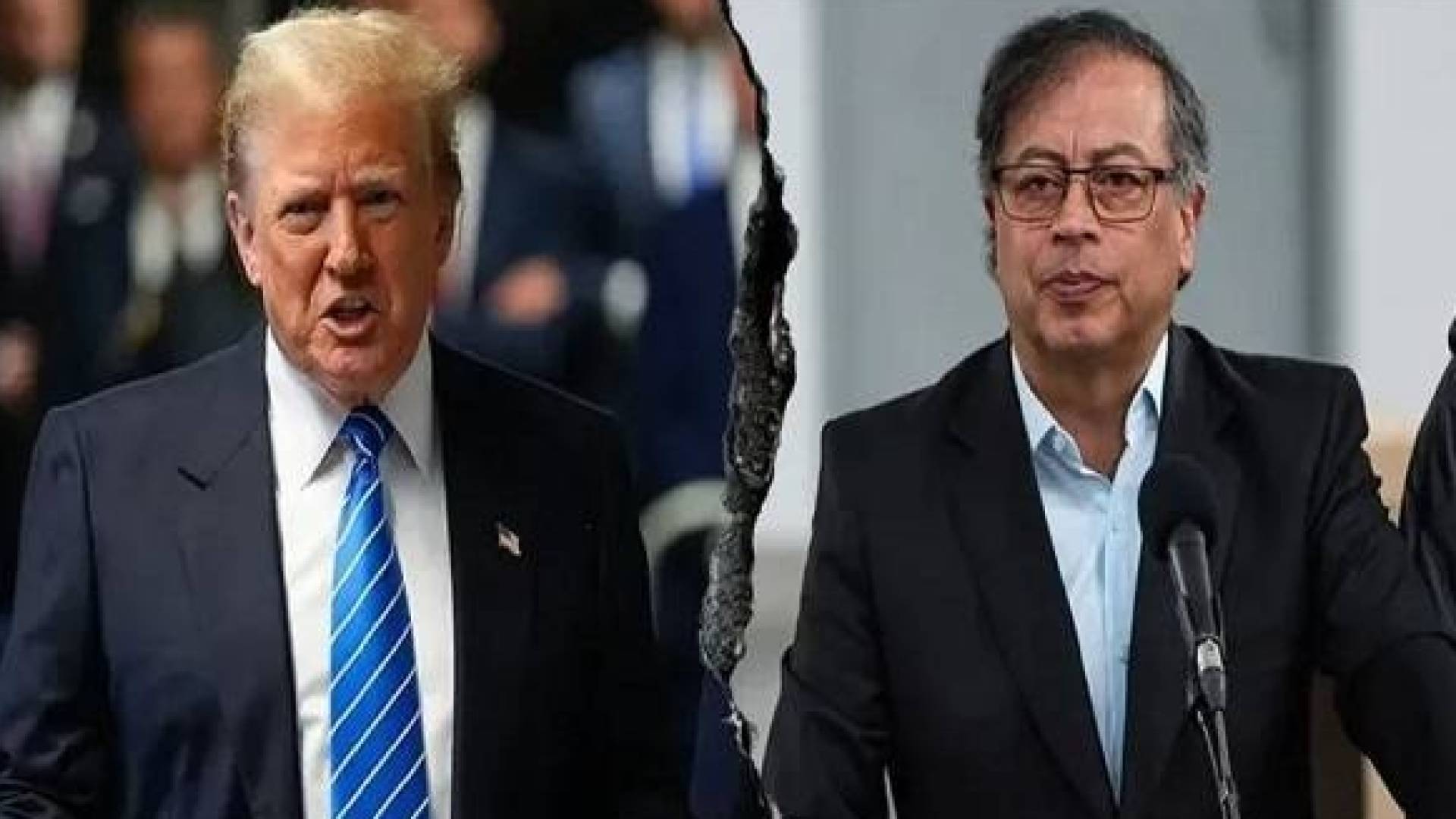 الرئيس الكولومبي غوستافو بيترو والرئيس الأمريكي دونالد ترمب