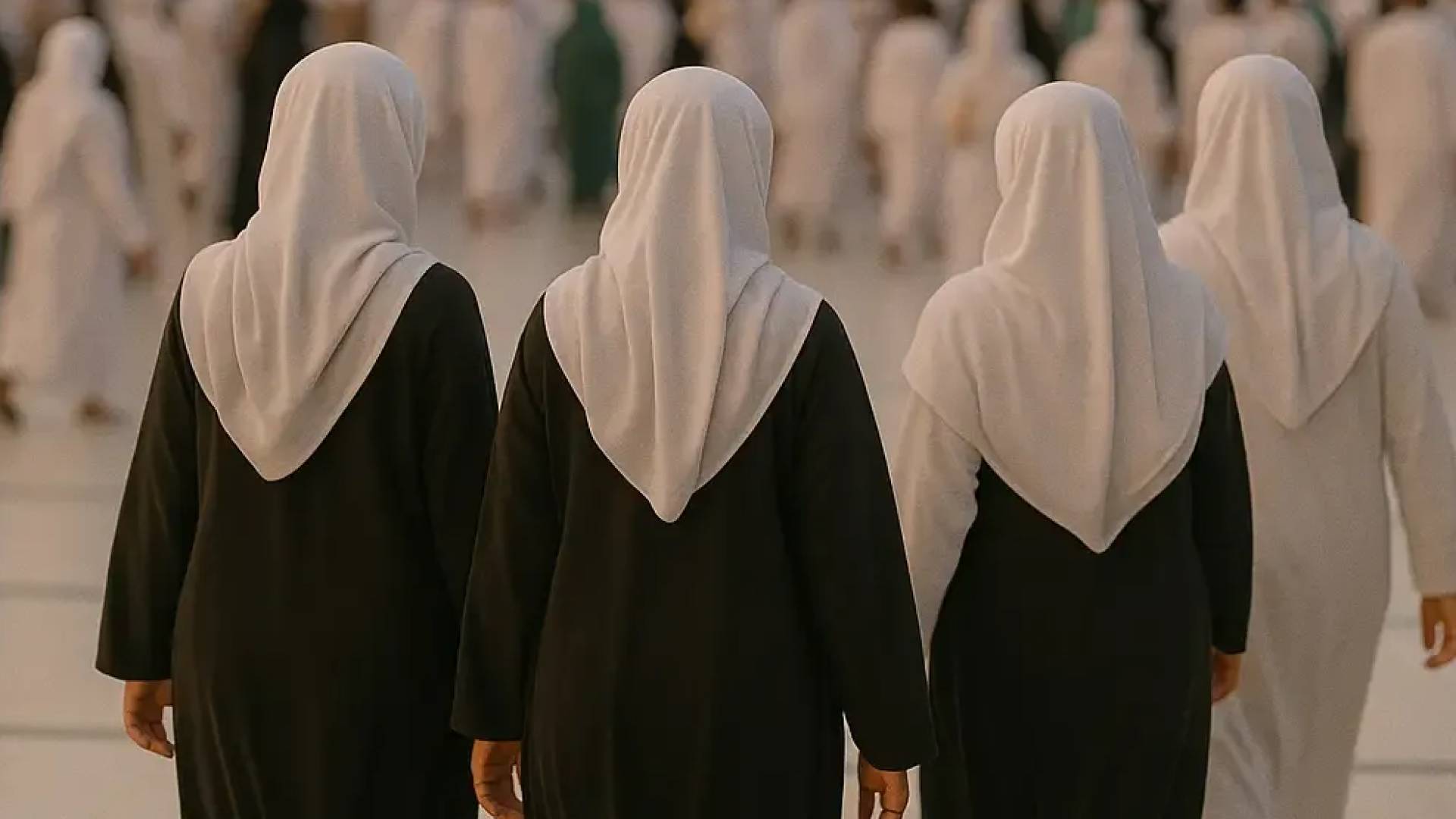 نساء يؤدين مناسك العمرة  -مولدة في الذكاء الاصطناعي