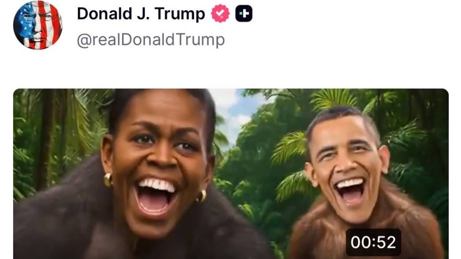 الصورة التي تم نشرها من حساب ترمب