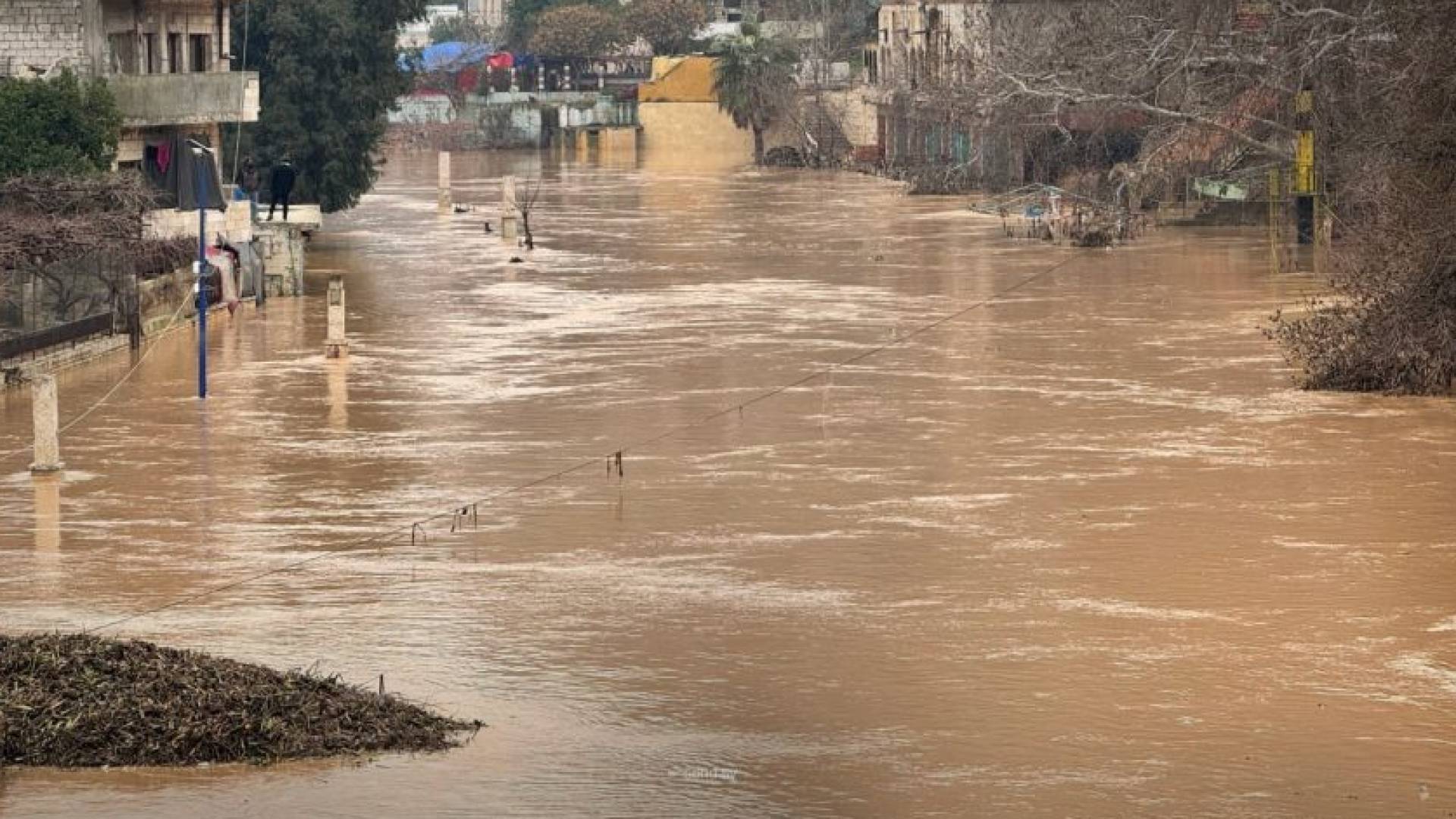 الأمطار الغزيرة التي في إدلب