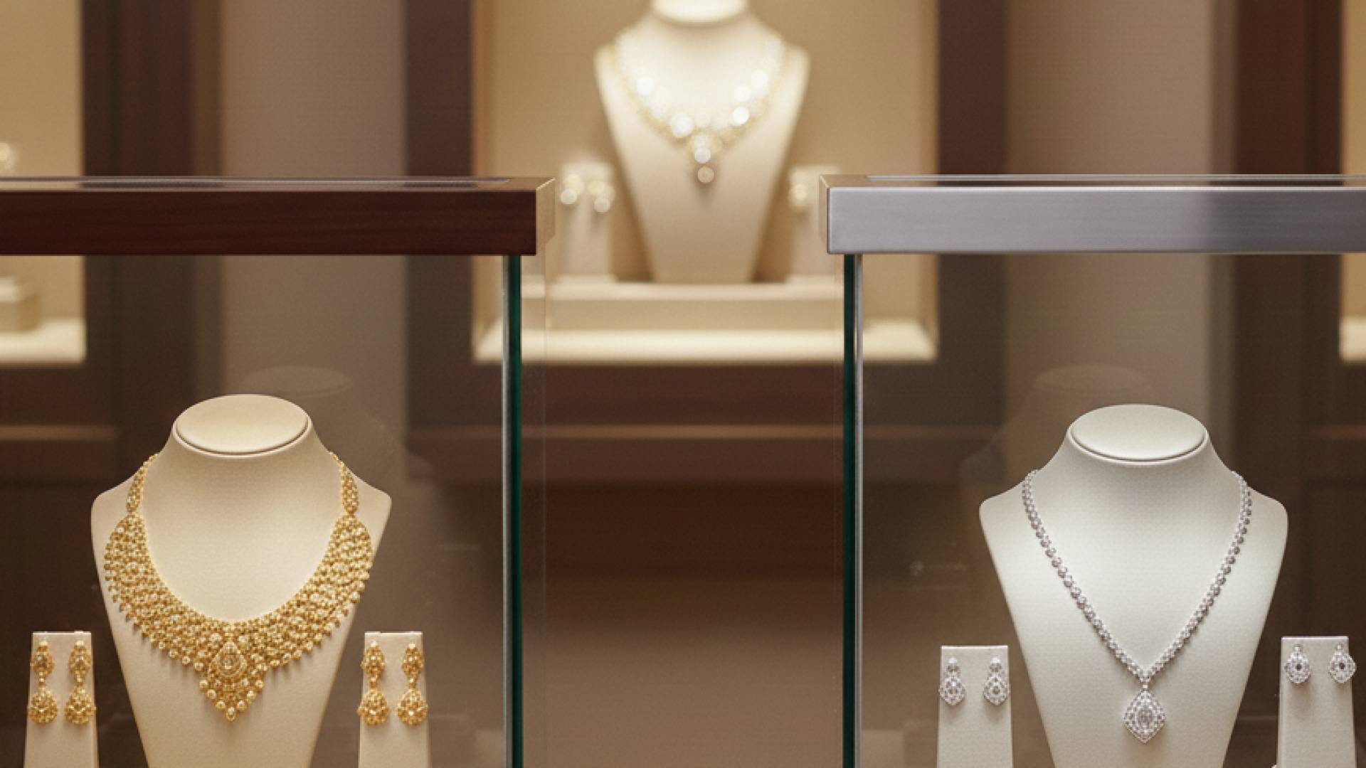 مجوهرات فضية وذهبية