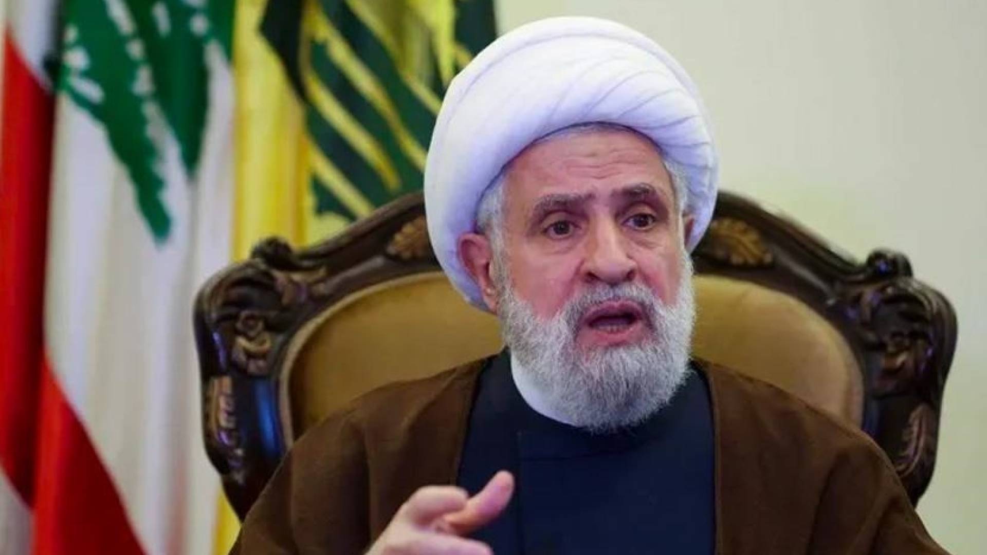 الأمين العام لـ"حزب الله" نعيم قاسم، يوم الاثنين،