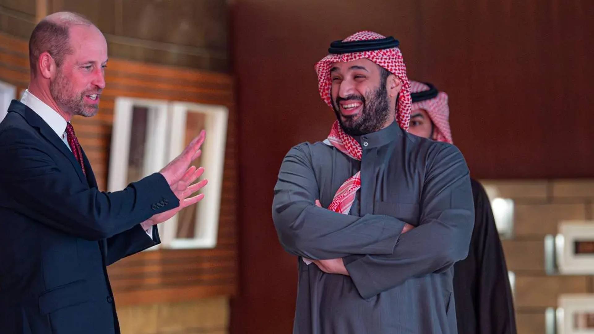 ولي العهد السعودي الأمير محمد بن سلمان والأمير ويليام