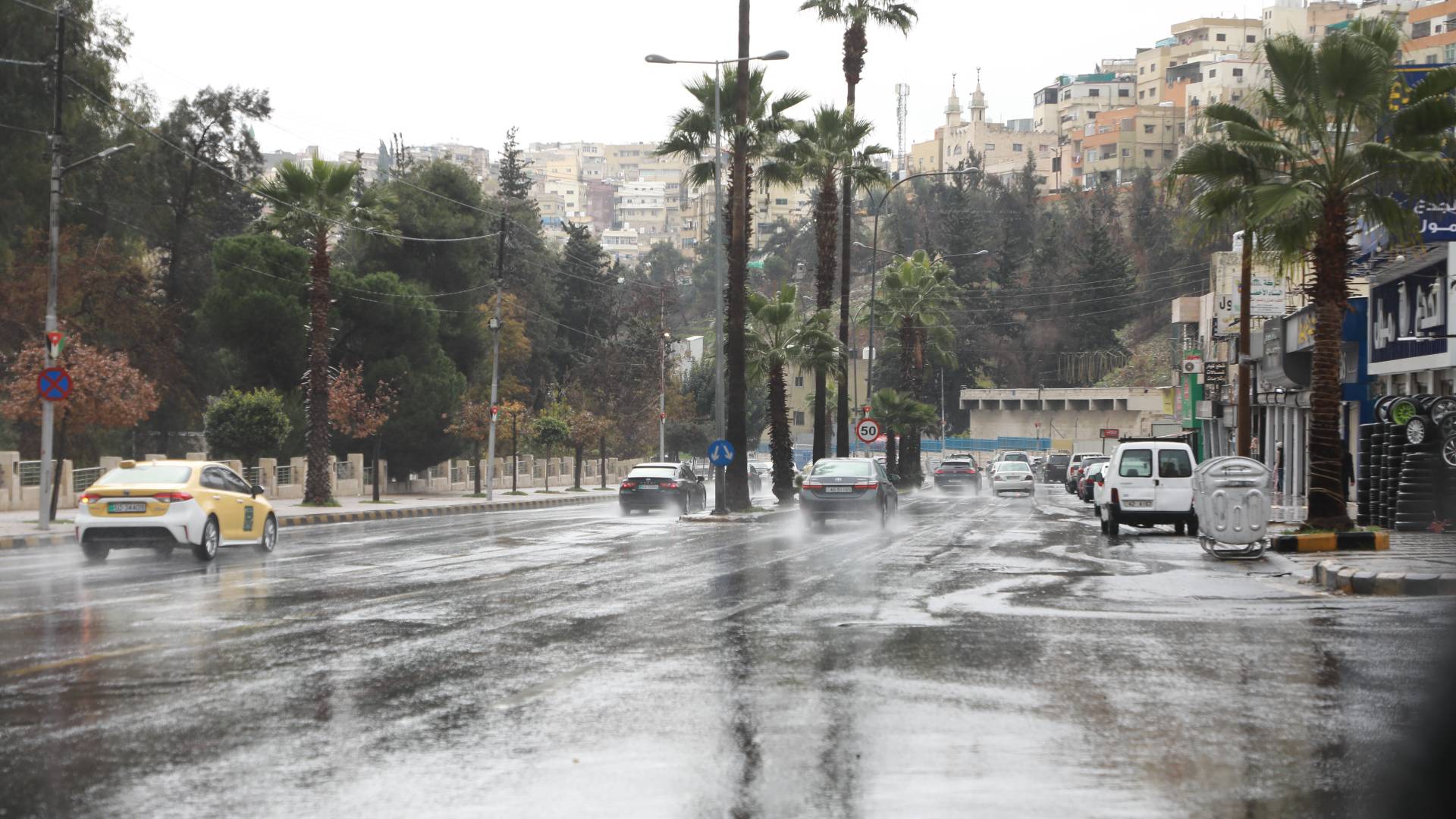 أجواء ماطرة في الأردن