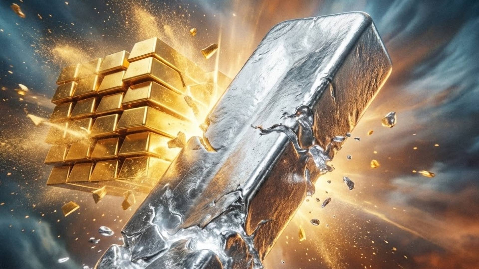 الذهب والفضة - صورة تم توليدها بالذكاء الاصطناعي