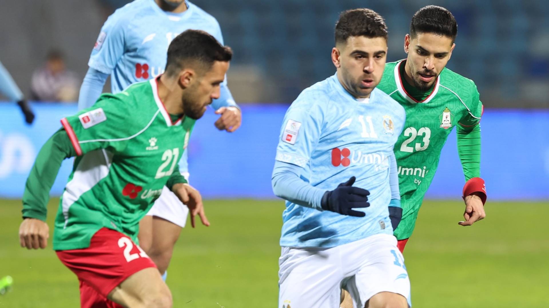 من مباراة سابقة بين الفيصلي والوحدات