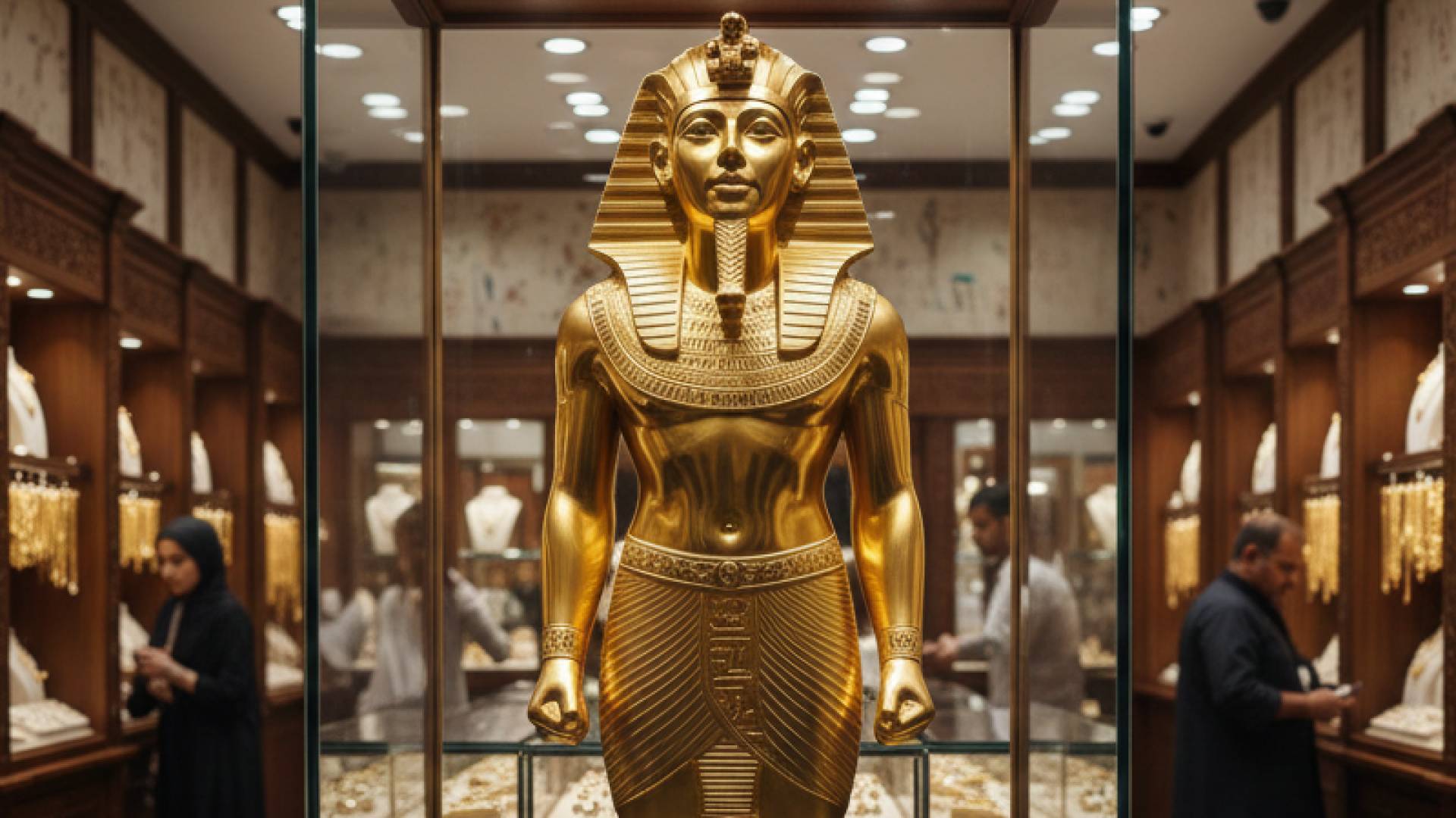 صورة مولدة بالذكاء الاصطناعي لمجوهرات ذهبية