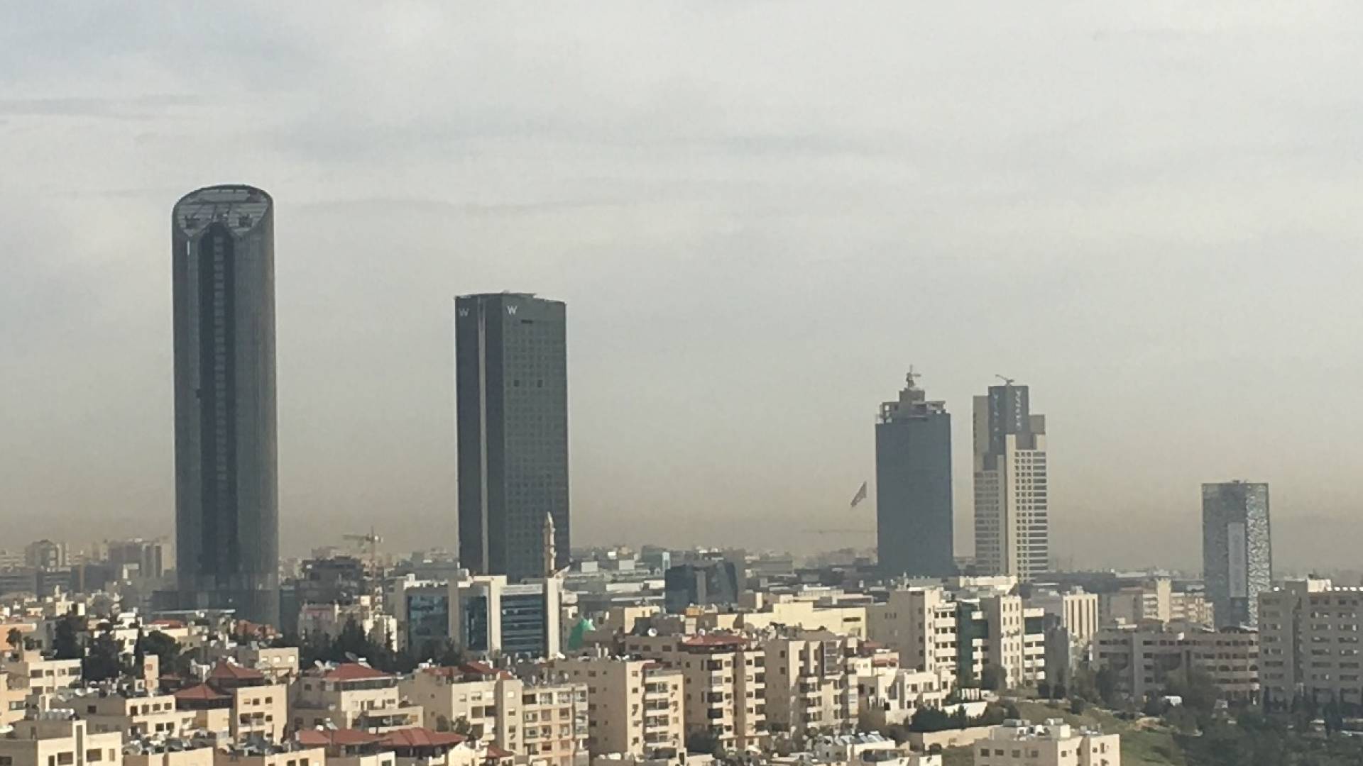 أجواء مغبرة في الأردن