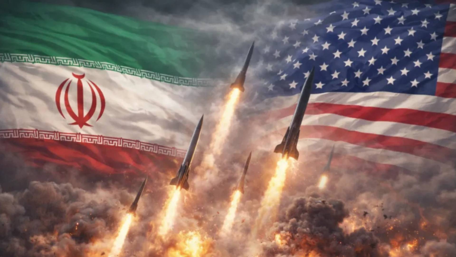 علم أمريكا و إيران