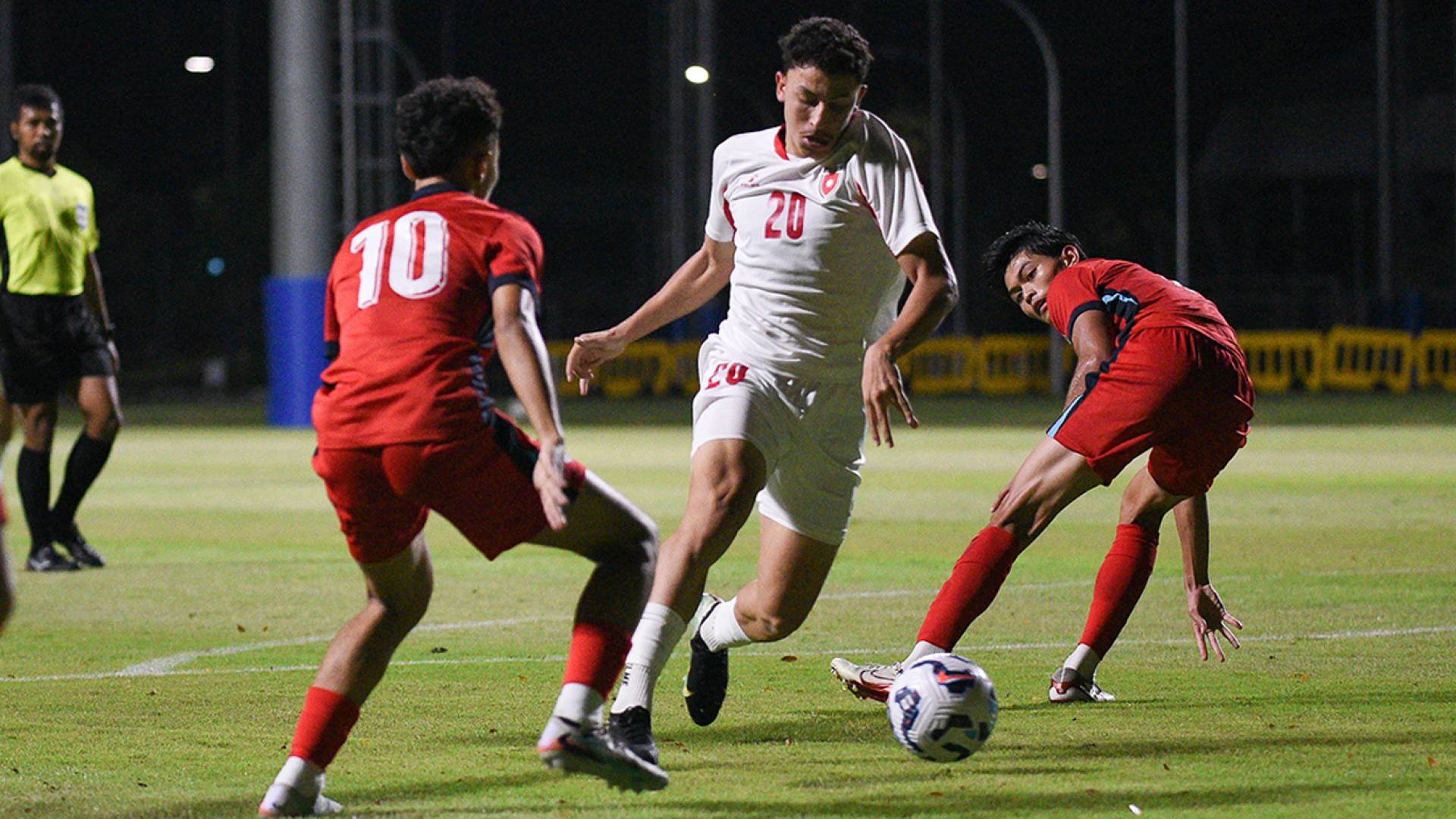 من مباراة النشامى وسنغافورة