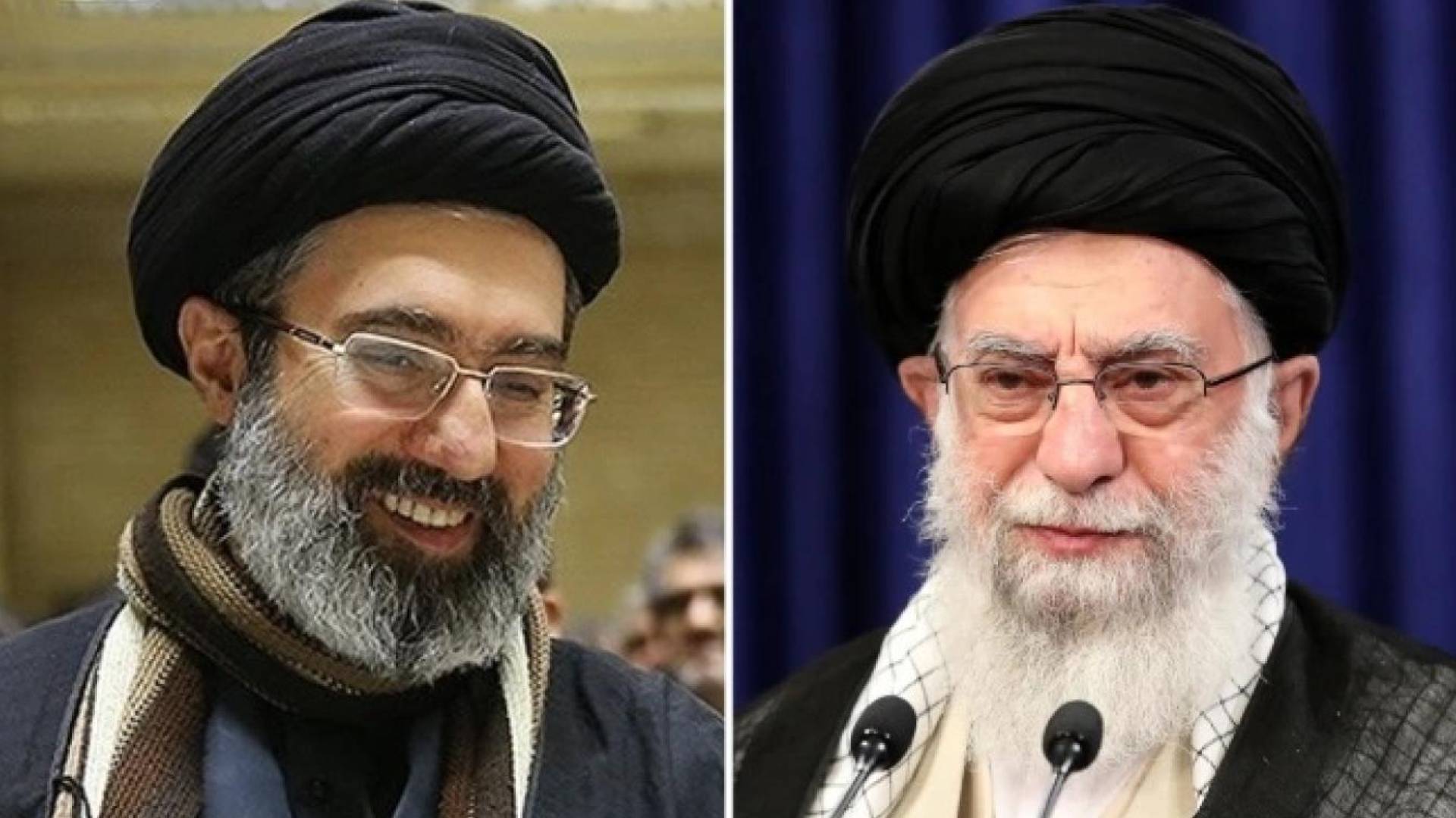 المرشد الأعلى لإيران علي خامنئي وابنه مجتبى