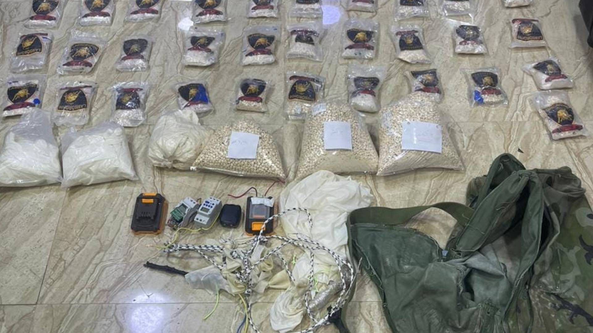 المواد المخدرة التي تم ضبطها