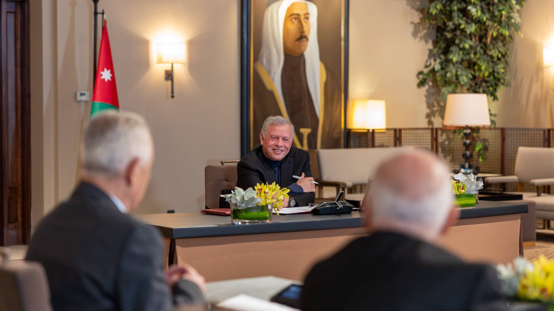 التقى جلالة الملك عبدﷲ الثاني في قصر الحسينية أصحاب مبادرات إنسانية وطنية.