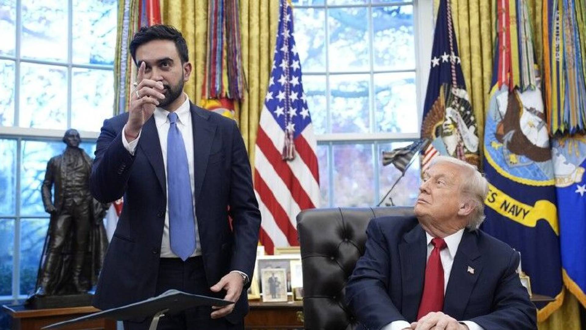 الرئيس الأمريكي دونالد ترمب و عمدة نيويورك زهران ممداني