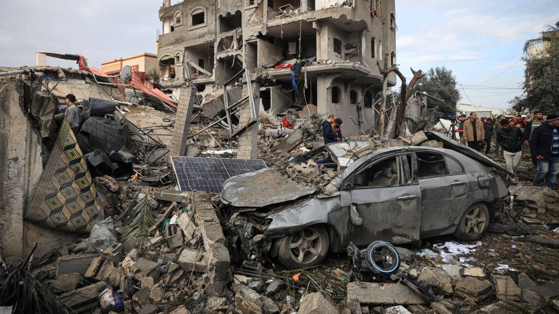 اثار الدمار في غزة