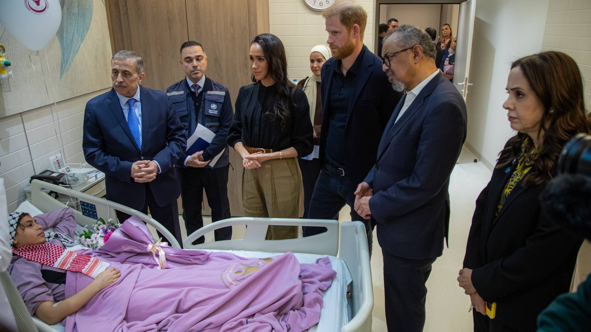 الأمير هاري ومدير منظمة الصحة الهاشمية في الأردن