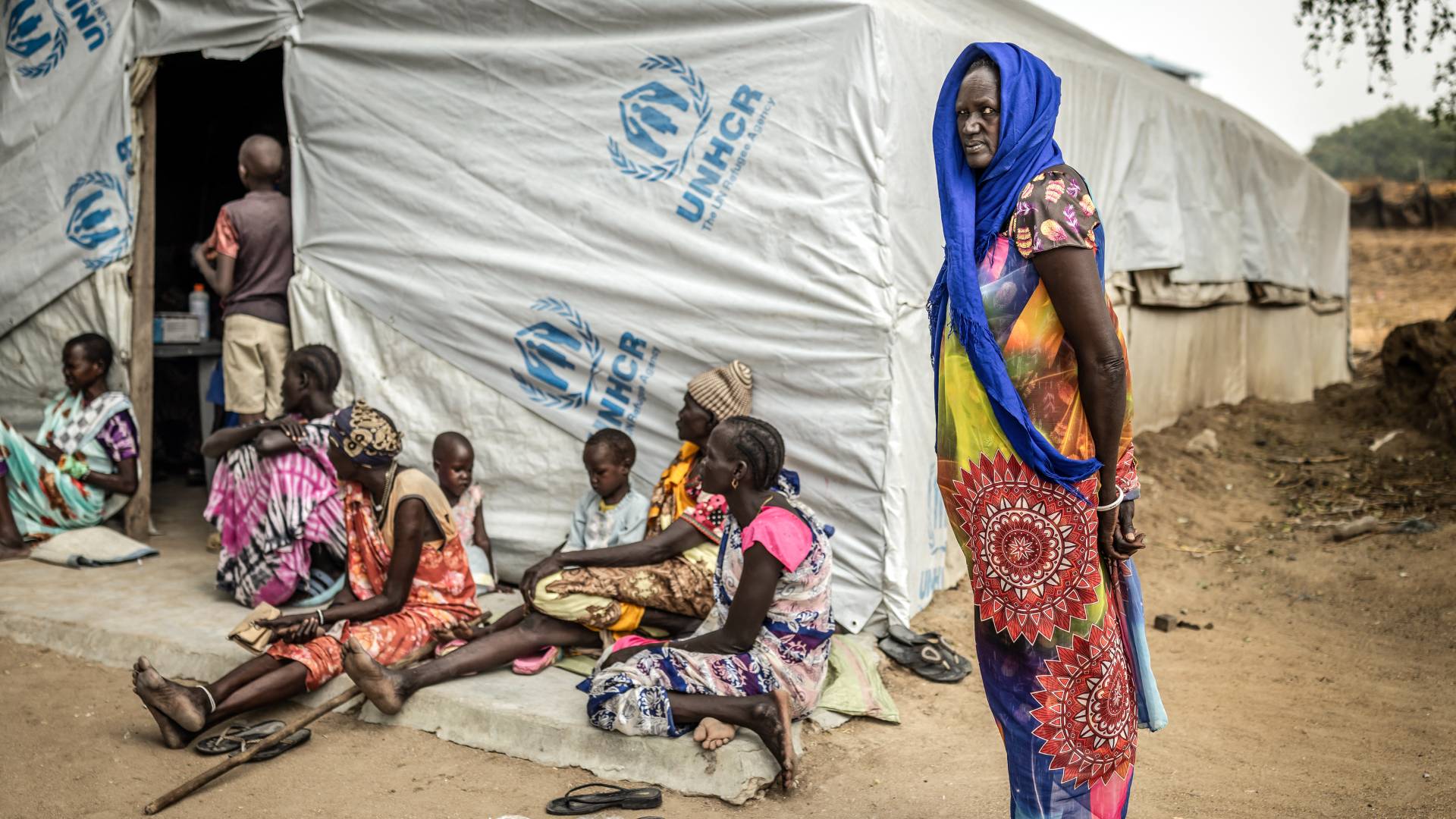 مخيم النازحين التابع لمنظمة POC في بور، بولاية جونقلي بالسودان