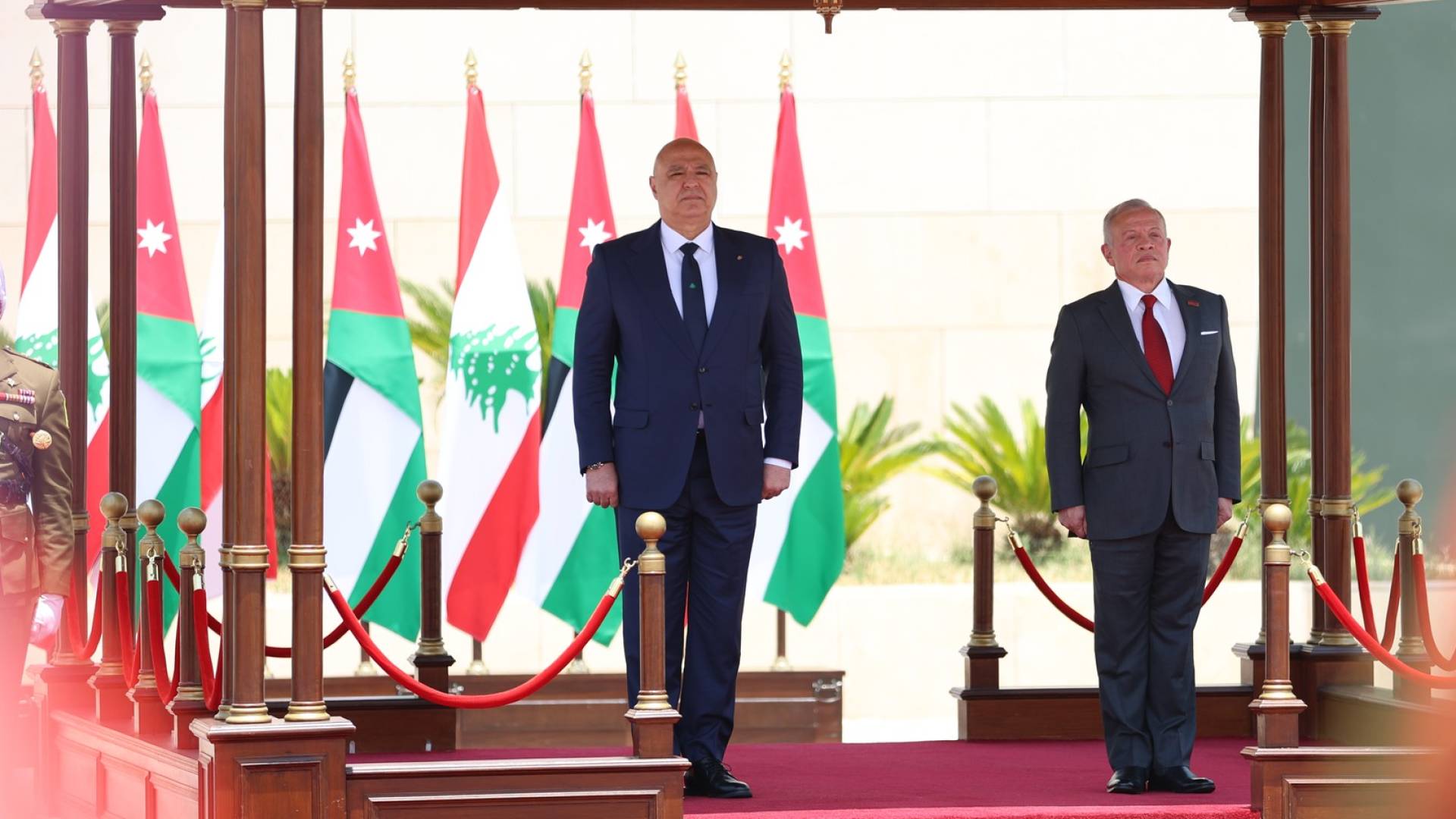 الملك عبدﷲ الثاني و الرئيس اللبناني العماد جوزاف عون