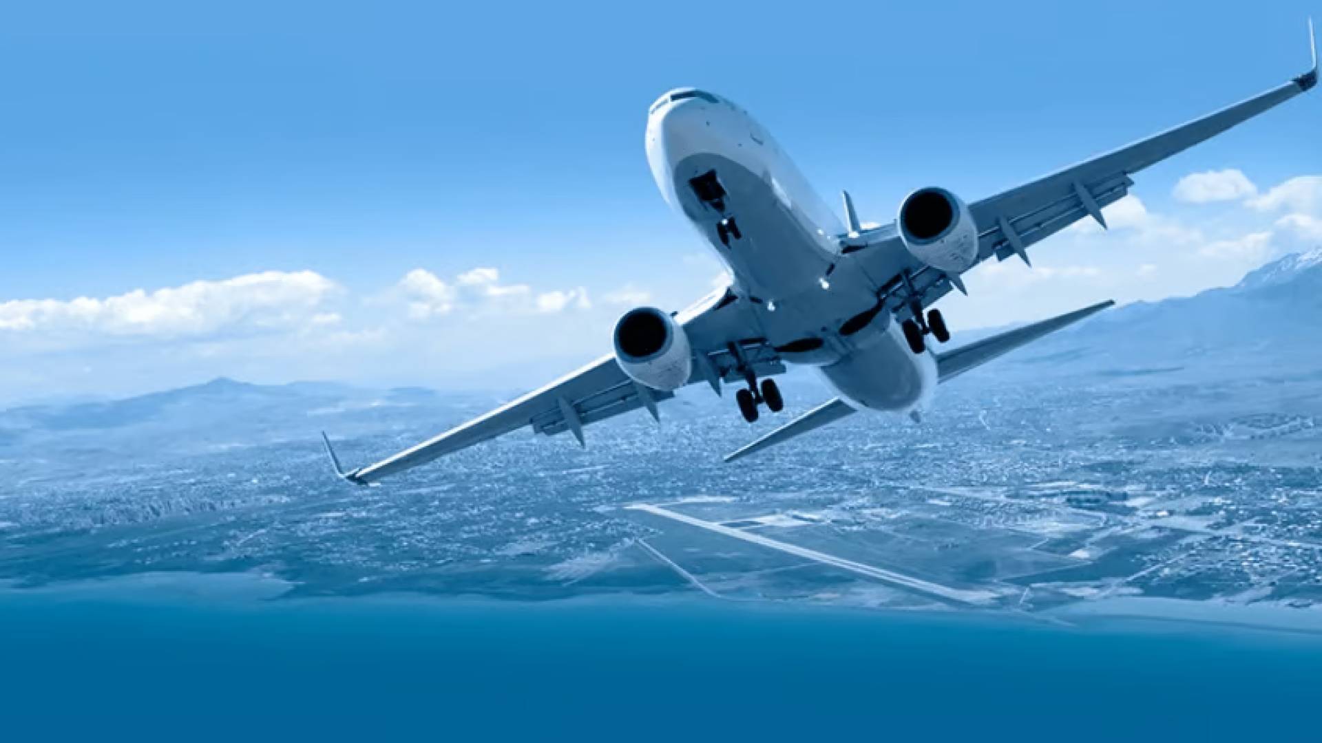 طائرة تحلق في السماء