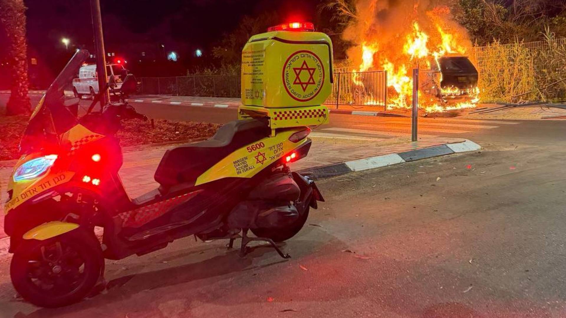 حريق مركبة في تل أبيب