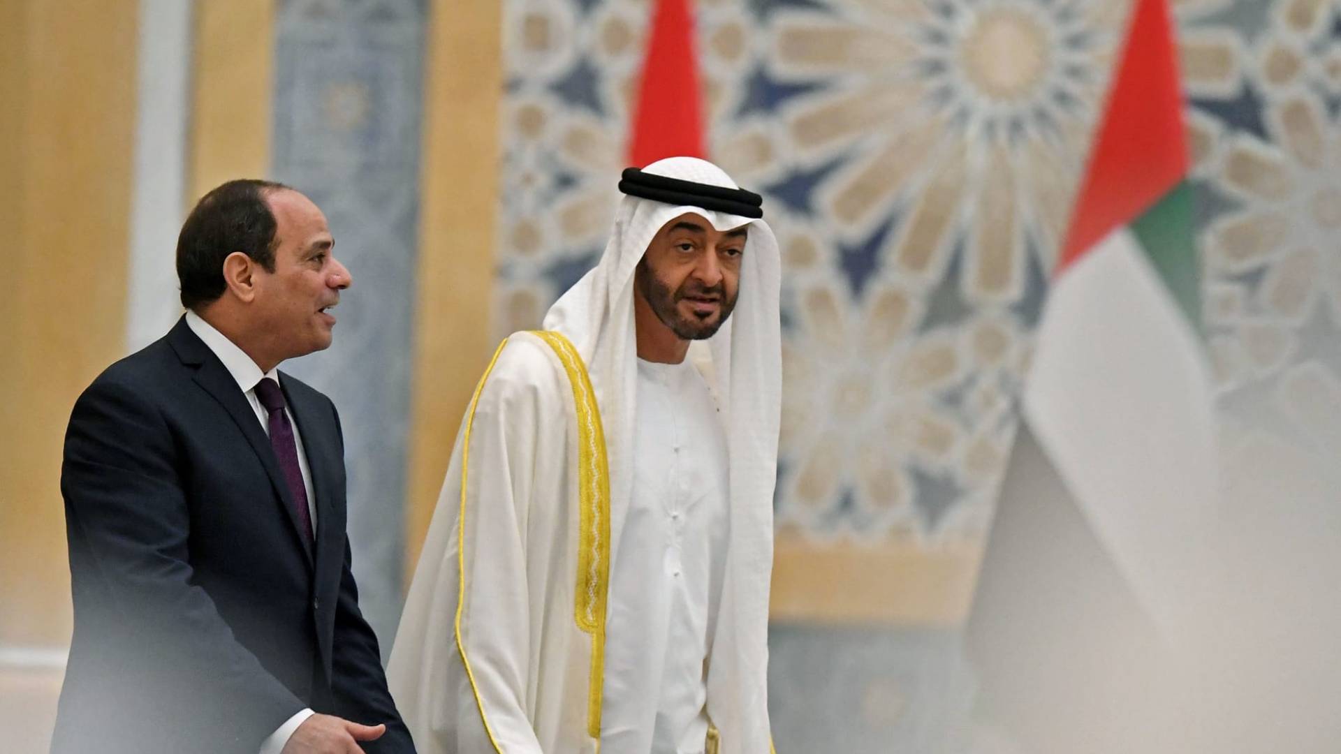 الرئيس المصري عبد الفتاح السيسي , ولارئيس دولة الإمارات محمد بن زايد