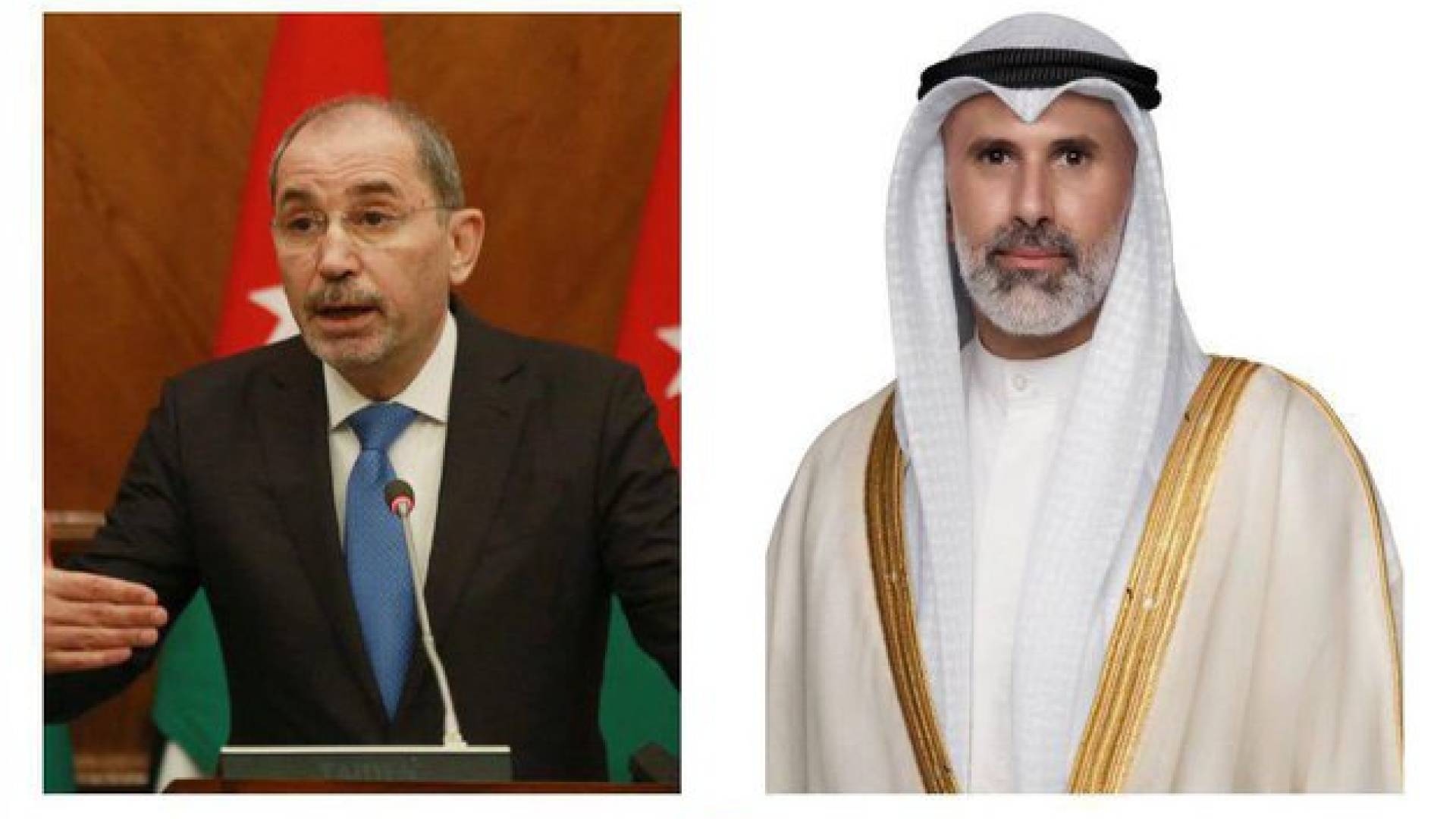 وزير الخارجية أيمن الصفدي و نظيرة الكويتي جراح جابر الأحمد الصباح