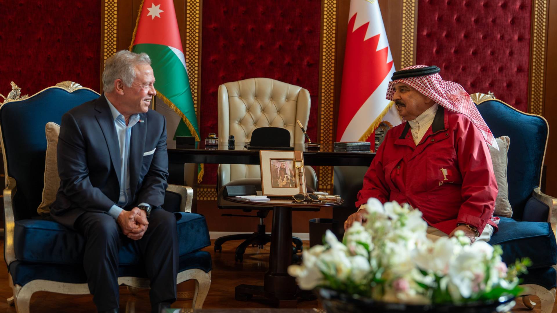 جلالة الملك عبدﷲ الثاني والملك حمد بن عيسى آل خليفة، ملك مملكة البحرين