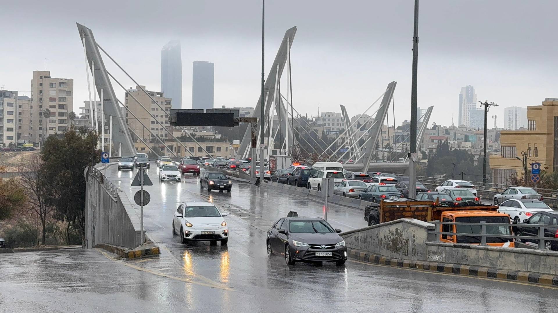 الشتاء في العاصمة عمان