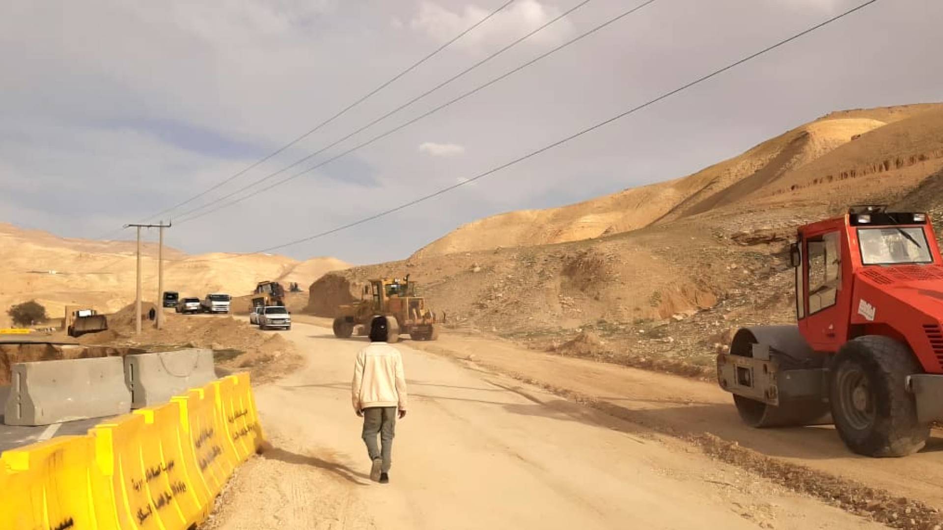 انجراف مقطع من الطريق الملوكي الطفيلة-الكرك