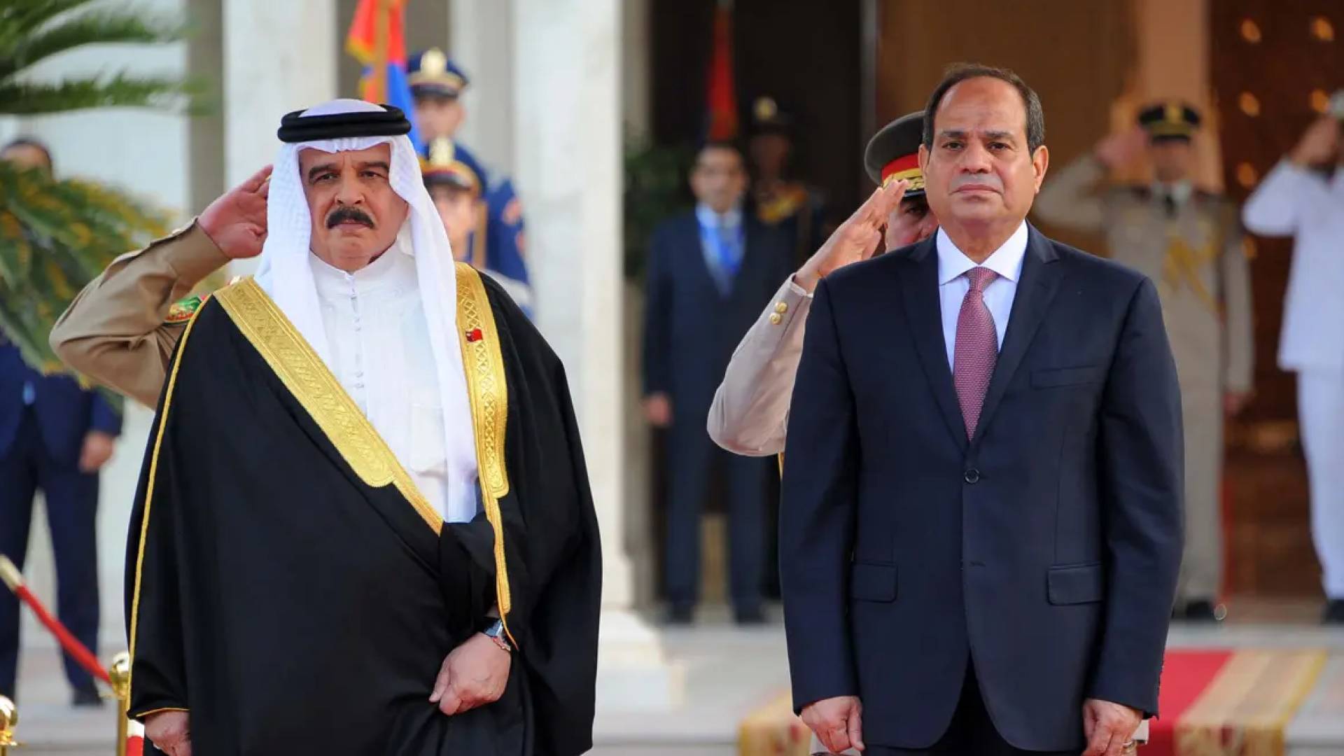 العاهل البحريني الملك حمد بن عيسى آل خليفة والرئيس المصري عبد الفتاح السيسي