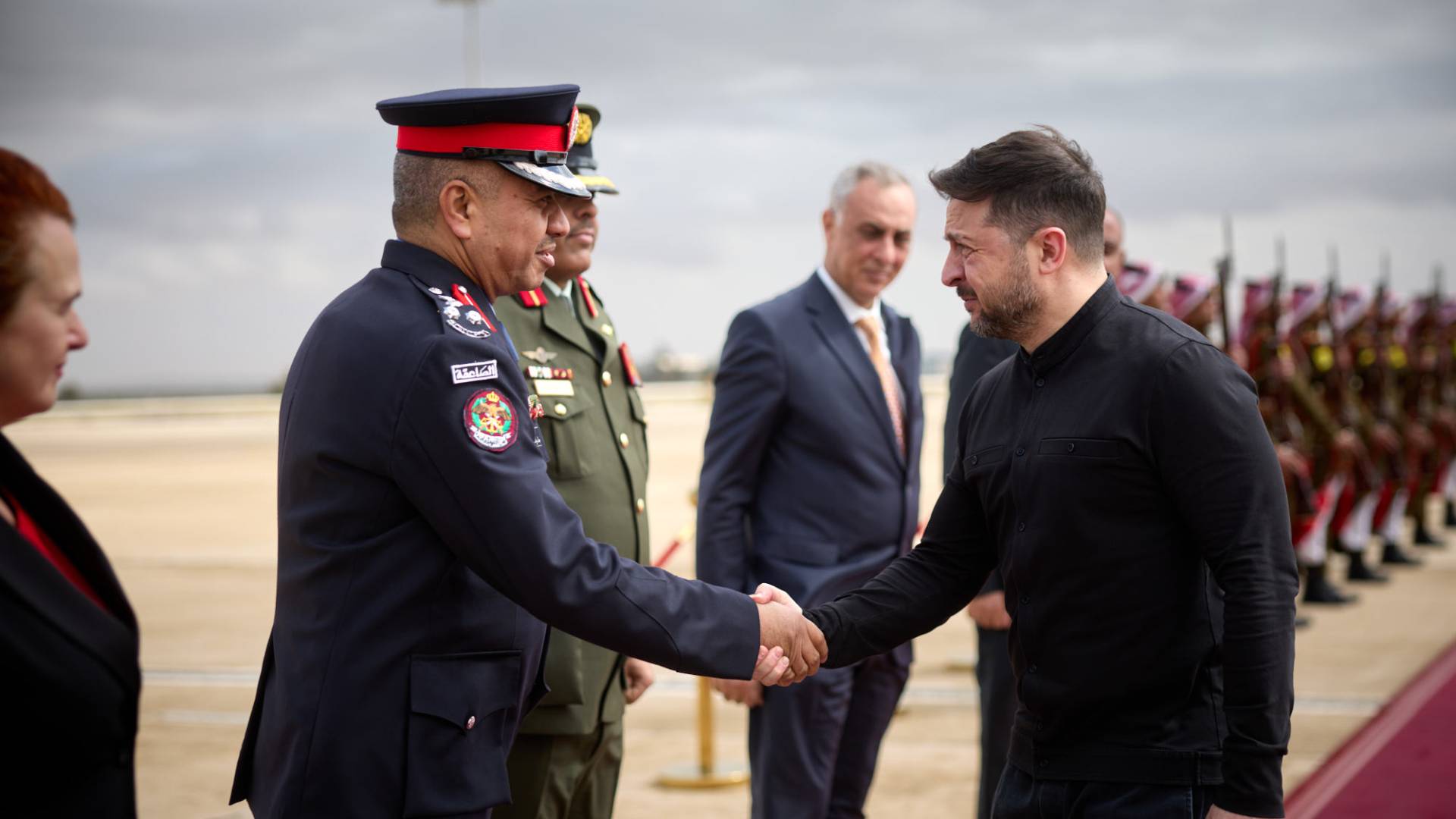 الرئيس الأوكراني فلاديمير زيلينسكي في  الأردن